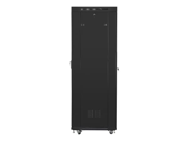 Lanberg FF01-8842-12B, Fristående rack, 42U, 800 kg, Knapplås, Kuggskenor, Justerbara fötter