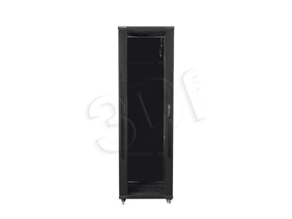 Lanberg FF01-8842-12B, Fristående rack, 42U, 800 kg, Knapplås, Kuggskenor, Justerbara fötter
