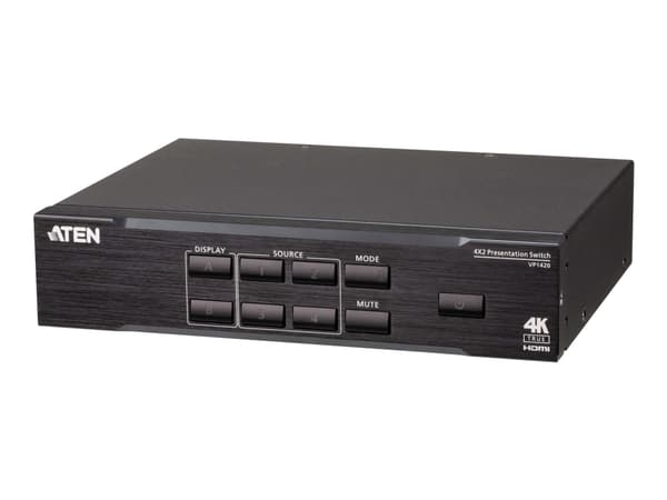 ATEN VP1420 4 x 2 True 4K Presentation Matrix Switch - Video/audio switch - stasjonær