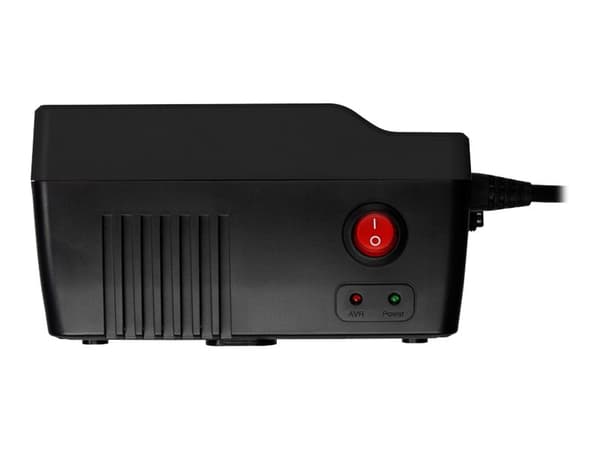 PowerWalker AVR 600 - Automatisk spenningsregulator - AC 220/230/240 V - 360 watt - 600 VA - utgangskontakter: 3 - svart