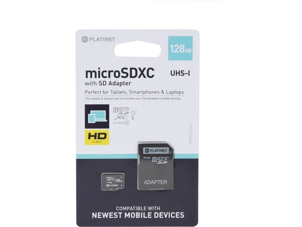 Karta Platinet Pro MicroSDXC 128 GB Class 10 UHS-I/U3 A1 (PMMSDX128UIII)