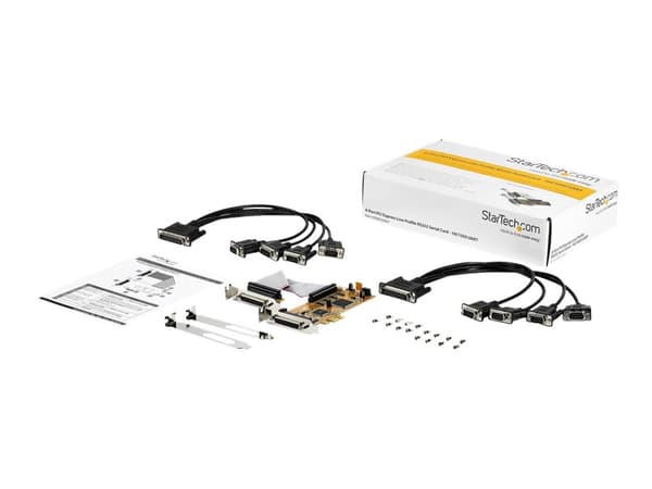 StarTech.com 8-Port PCI Express RS232 Serial Adapter Card, PCIe RS232 Serial Card, 16C1050 UART, Low Profile Serial DB9 Controller/Expansion Card, 15