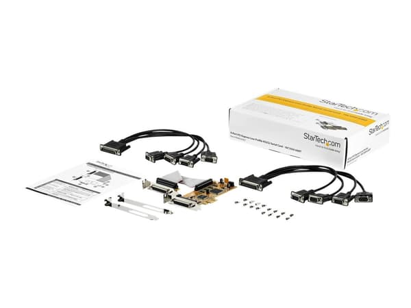 StarTech.com 8-Port PCI Express RS232 Serial Adapter Card, PCIe RS232 Serial Card, 16C1050 UART, Low Profile Serial DB9 Controller/Expansion Card, 15