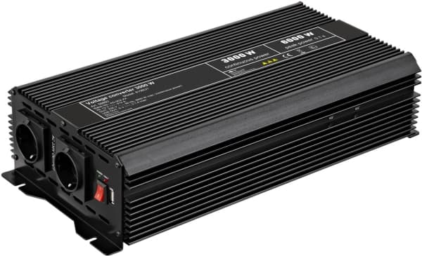 Goobay 58892, Universel, 12 - 13.8 V, 3000 W, 230 V, Sort, DC-AC, DC-AC