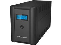 PowerWalker VI 1200 LCD/IEC - UPS - AC 230 V - 600 Watt - 1200 VA 7 At - USB - utgang-stikkforbindelse: 6 - sort