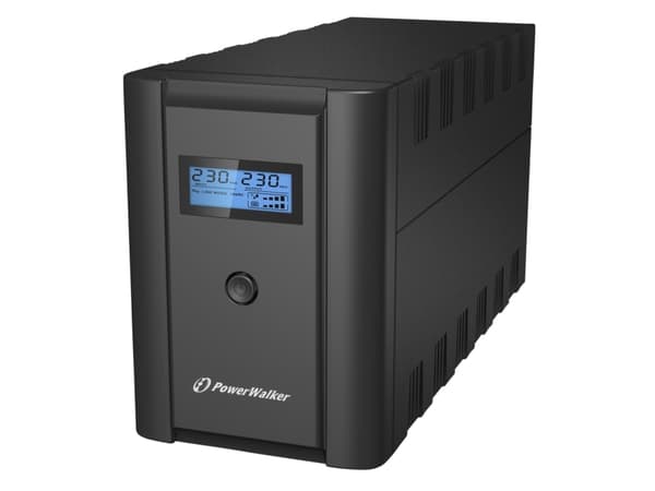 PowerWalker VI 1200 LCD/IEC - UPS - AC 230 V - 600 Watt - 1200 VA 7 At - USB - utgang-stikkforbindelse: 6 - sort