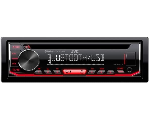 JVC KD-T702BT - Bil - CD-modtager - in-dash - Single-DIN - 50 watt x 4