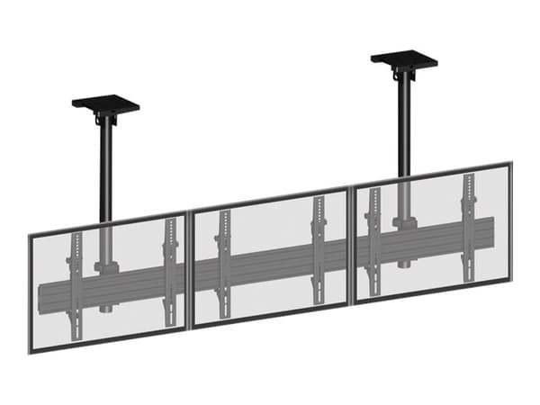 Multibrackets M Menu Board Mount Pro MBC3X1U - Brakett - aluminium, stål - svart - skjermstørrelse: 40"-65" - takmonterbar