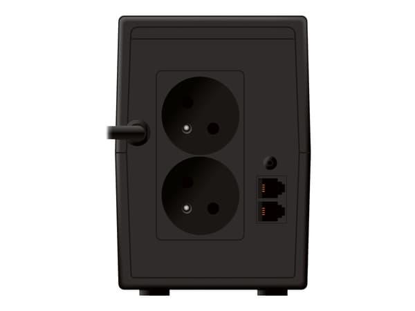 PowerWalker VI 650 SH FR - UPS - AC 170 - 280 V - 360 watt - 650 VA - 7 Ah - USB - utgangskontakter: 2 Sort