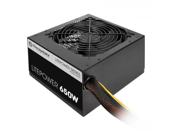 Thermaltake Litepower LTP-650AL2NK - Strømforsyning (intern) - ATX12V 2.3 - AC 230 V - 650 watt - aktiv PFC - svart