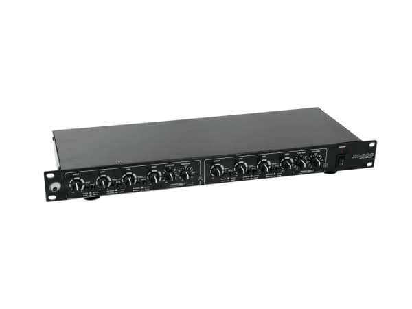 Omnitronic 10355636, Aktivt delningsfilter, 3-vägs-systems, 0 - 230 V, Svart, 100 dB, 483 mm