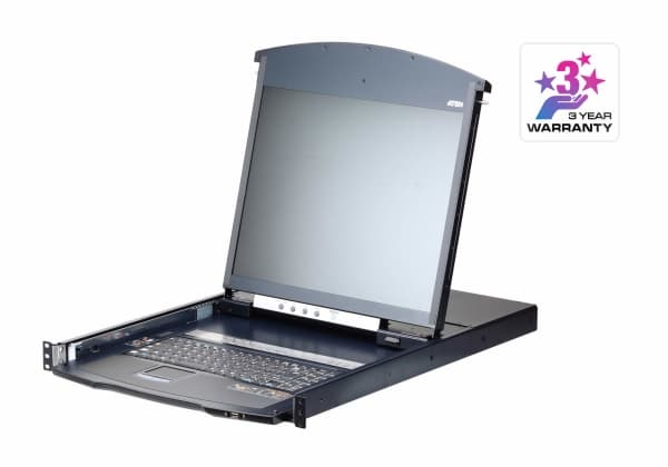 ATEN KL1116VN-AXA-XG, 1920 x 1200 piksler, Ethernet/bredbåndsforbindelse, WUXGA, Rack-montering, 1U, Sort