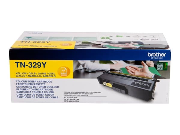 Brother TN329Y - 2-pack - gul - original - tonerpatron - for Brother DCP-L8450CDW, HL-L8350CDW, HL-L8350CDWT, MFC-L8850CDW