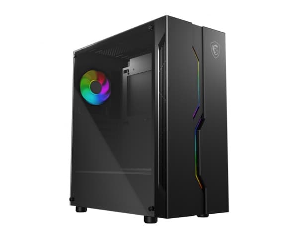 MSI MAG VAMPIRIC 010X - Tower - ATX - sidepanel med vindu (herdet glass) - ingen strømforsyning (ATX) - grå, svart - USB/lyd