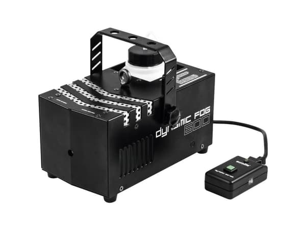 Eurolite tåkemaskin DYNAMIC FOG 600 inkl. monteringsbrakett, inkl. kabelfjernkontroll, med lyseffekt (51702030)
