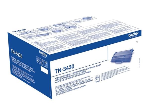 Brother TN3430 - Svart - original - tonerpatron