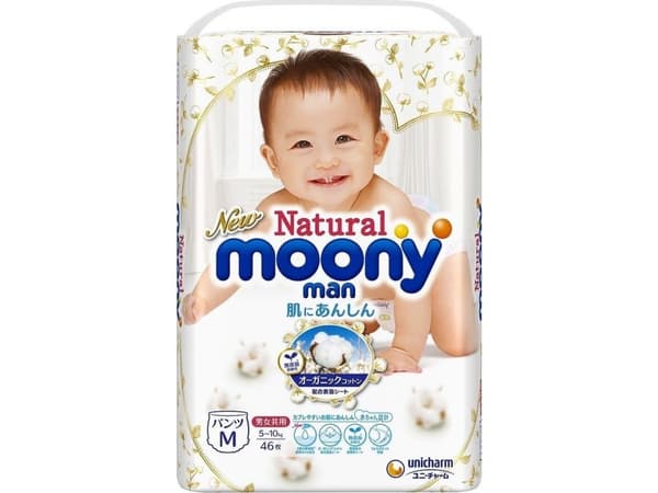 Blöjor - trosor MOONY Natural, M 5-10 kg, 46 st.