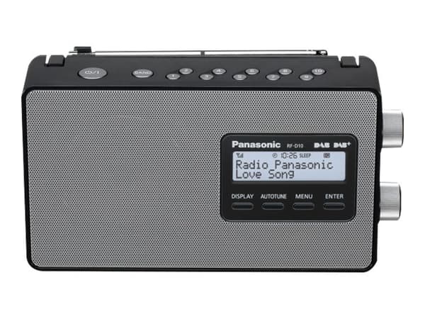 Panasonic-RF-D10EG - Bärbar DAB-radio - 2 Watt - svart