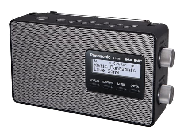 Panasonic-RF-D10EG - Bærbar DAB-radio - 2 watt - svart