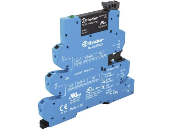 Finder 39.60.0.125.9024, Sininen, 125 V, 50 - 60 Hz