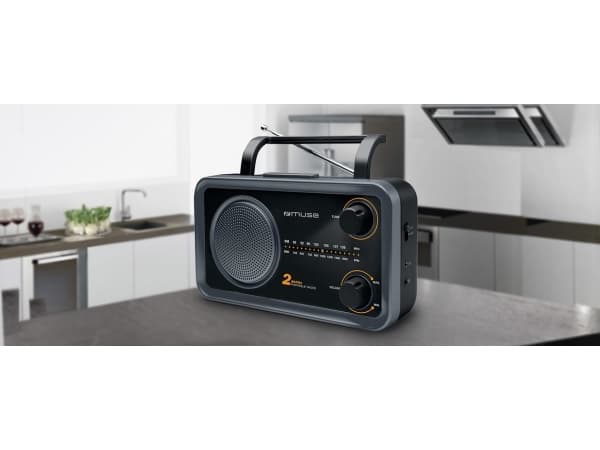 Muse M-06DS, Bærbar, Analog, FM, MW, 7,62 cm (3"), 3,5 mm, Sort, Grå