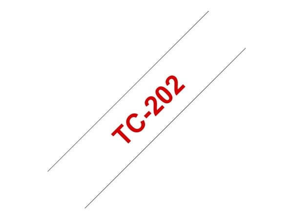 Brother - Hvit, rød - Rull (1,2 cm x 7,7 m) 1 stk skriverteip - for P-Touch PT-15, PT-20, PT-2000, PT-3000, PT-500, PT-5000, PT-6, PT-8, PT-8E