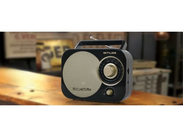 Muse M-055 RB Bærbar Analog Sort, Guld