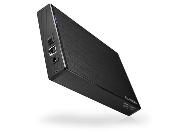 Axagon EE35-XA3, HDD-kabinett, 3.5", SATA, Serial ATA II, Serial ATA III, 5 Gbit/s, USB-tilkobling, Svart Sort