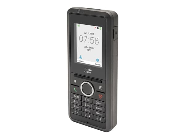 Cisco IP DECT Phone 6825 - Trådløst ekstra håndsett - med Bluetooth-grensesnitt - DECT - SIP - 2 linjer - med Cisco IPDECT 210 Multi-Cell Basestation Sort