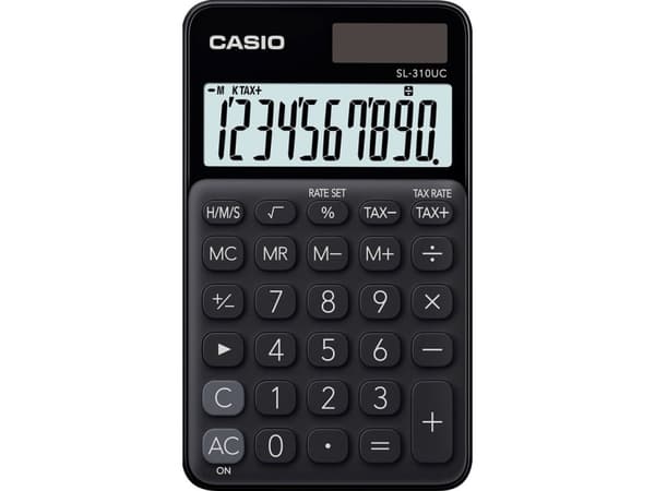 Casio SL-310UC - Lommekalkulator - 10 sifre - solpanel, batteri - svart