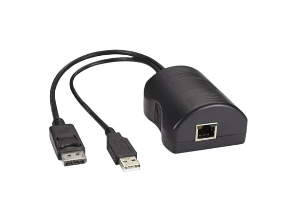 Black Box DCX3000-DPT, Displayport, RJ-45, Musta, CE, FC, 63 mm, 80 mm
