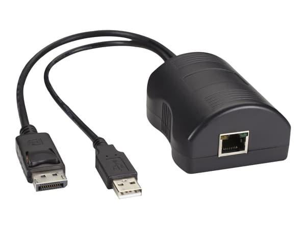 Black Box DCX3000-DPT, Displayport, RJ-45, Musta, CE, FC, 63 mm, 80 mm