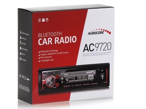 Bilradio fra det anerkendte firma AudioCore AC9720 Multicolour MP3/WMA/USB/SD