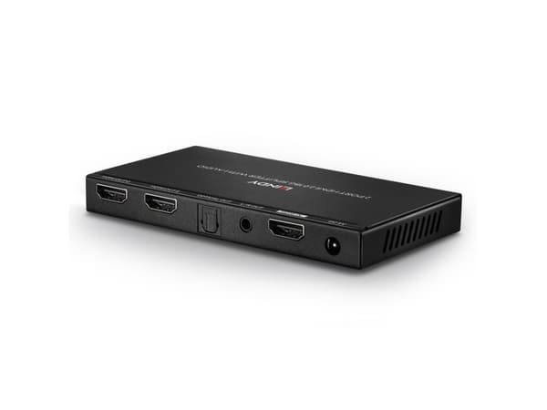 Lindy 38230, HDMI, 2x HDMI, 4096 x 2160 pixlar, Svart, Metall, 4K Ultra HD
