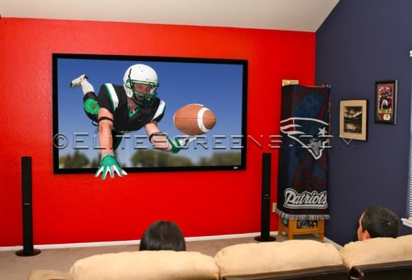 Elite SableFrame ER100WH1 - Projeksjonsskjerm - veggmonterbar - 100" (254 cm) - 16:9 - CineWhite - svart