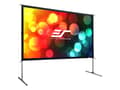 Miniatyrbild 1 av 5: Elite Screens Yard Master 2 Series OMS100H2-DUAL - Projektionsskärm med ben - 100" (254 cm) - 16:9 - Wraith Veil Dual - svart, silverram
