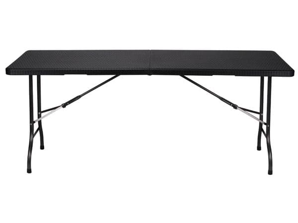Perel FP180R, Svart, High-density polyethylene (HDPE), Stål, Rektangulær form, 4 ben, H-legs, 750 mm