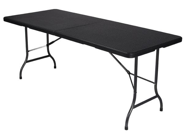 Perel FP180R, Svart, High-density polyethylene (HDPE), Stål, Rektangulær form, 4 ben, H-legs, 750 mm