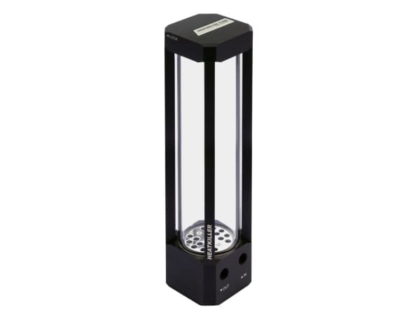 Watercool HEATKILLER Tube 200 D5, Rör, Gjuten aluminium, Glas, Polyoximetylen (POM), Rostfritt stål, Svart, 70 mm, 70 mm, 303,5 mm