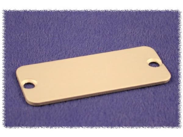 Hammond Electronics 1455DAL-10 Endeplade (L x B x H) 1.5 x 45 x 25 mm Aluminium Natur 10 stk