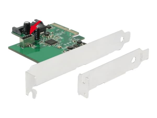 Delock PCI Express Card to 1 x internal USB 3.2 Gen 2 key A 20 pin female - USB-adapter - PCIe 3.0 x4 lav profil - USB 3.2 Gen 2 (internt) x 1