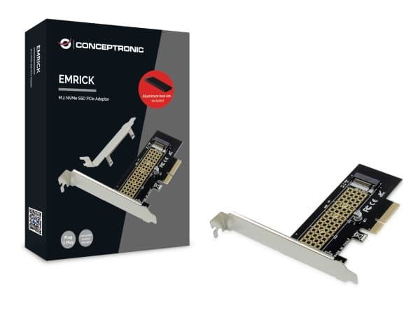 Conceptronic EMRICK05BS, PCIe, M.2, PCIe 3.0, Kiina, Windows 10, Windows 10 Education, Windows 10 Education x64, Windows 10 Enterprise, Windows 10...
