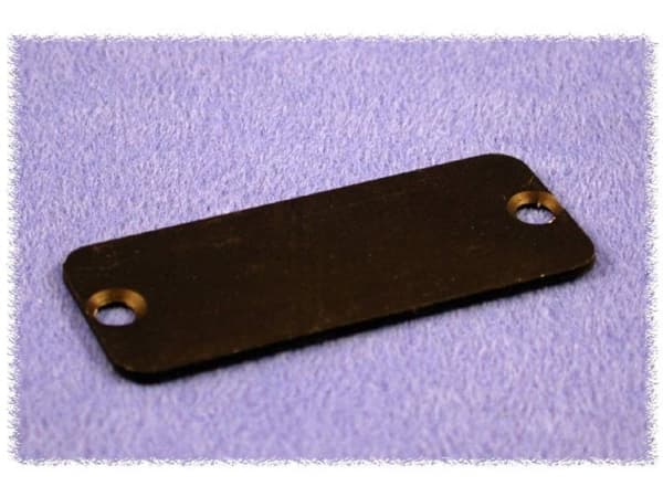Hammond Electronics 1455NALBK-10 Endeplade (L x B x H) 1.5 x 103 x 53 mm Aluminium Sort 10 stk