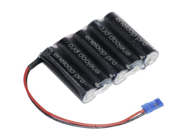 Panasonic eneloop Pro Reihe F1x5 Graupner Batteripakke Celletal: 5 Batteristørrelse: R6 (AA) Kabel, Stik NiMH 6 V 2450 mAh