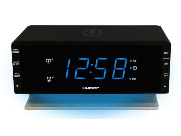 Blaupunkt CR55CHARGE, Kello, Digitaalinen, FM, PLL, LED, Musta, DC/akku