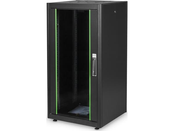 Digitus DN-19 22U-6/6-DB, Fristående rack, 22U, 600 kg, Knapplås, Kuggskenor, Justerbara fötter