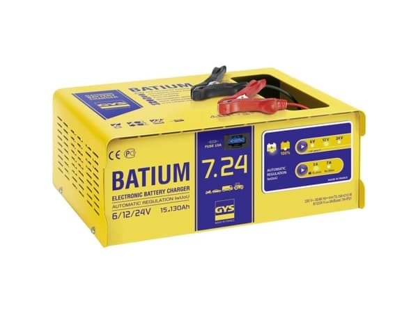GYS Akkulaturi BATIUM 7-24 6/12/24V 15-130Ah/latausvirta 11/3-7A/max.210W/230V (024502)