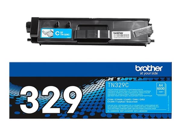 Brother TN329C - Cyan - original - tonerkassett - för Brother DCP-L8450CDW, HL-L8350CDW, HL-L8350CDWT, MFC-L8850CDW