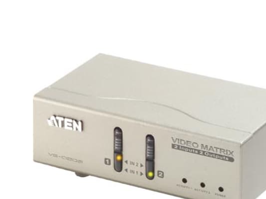 ATEN Video Matrix Switch VS-0202 2x2 - Video-/audiokytkin - pöytätietokoneet