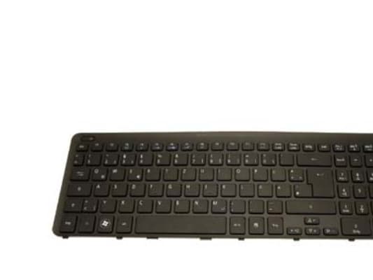 Acer - Ersättningstangentbord för bärbar dator - arabiska - black with black frame